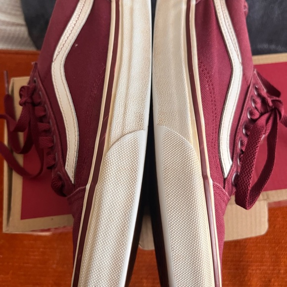Vans old skool burgundy and white 8w/6.5m - Picture 5 of 6
